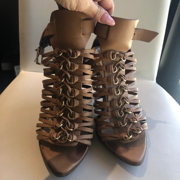 Aldo Shoes - Aldo Tan Strappy Heels